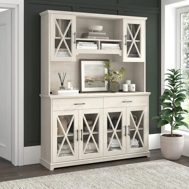 60W Sideboard Buffet Cabinet with Hutch