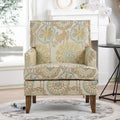 Modern Accent Chair for Living Room with Birch Legs and Comfortable Fabric Upholstery