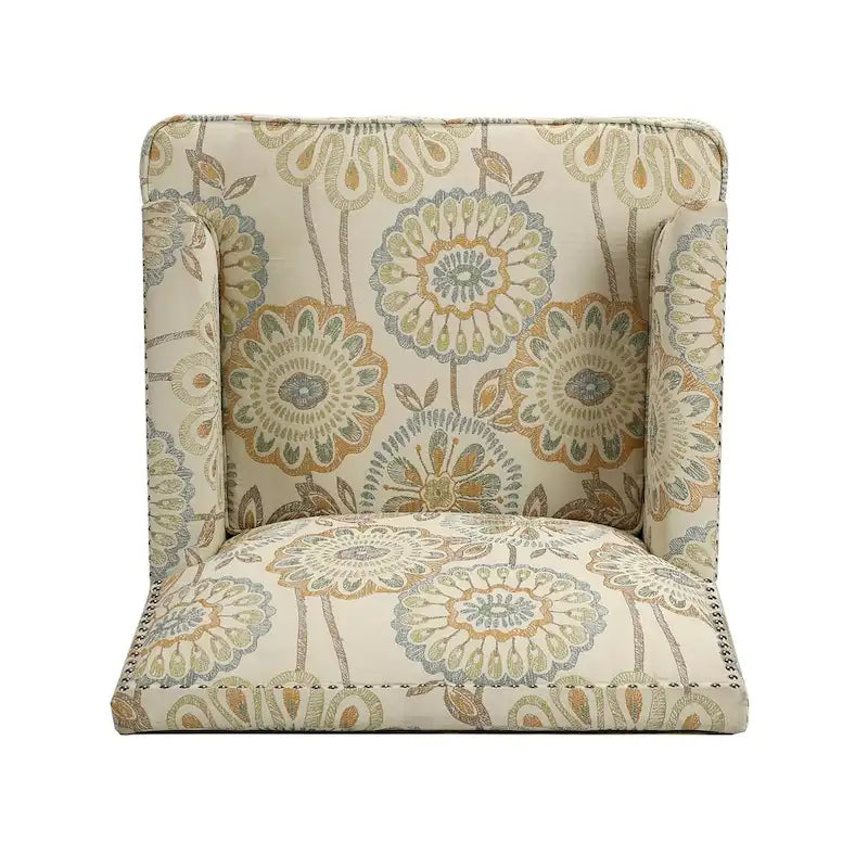 Modern Accent Chair for Living Room with Birch Legs and Comfortable Fabric Upholstery