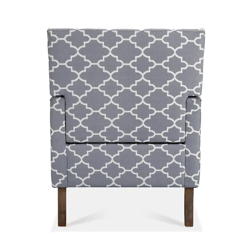 Modern Accent Chair for Living Room with Birch Legs and Comfortable Fabric Upholstery