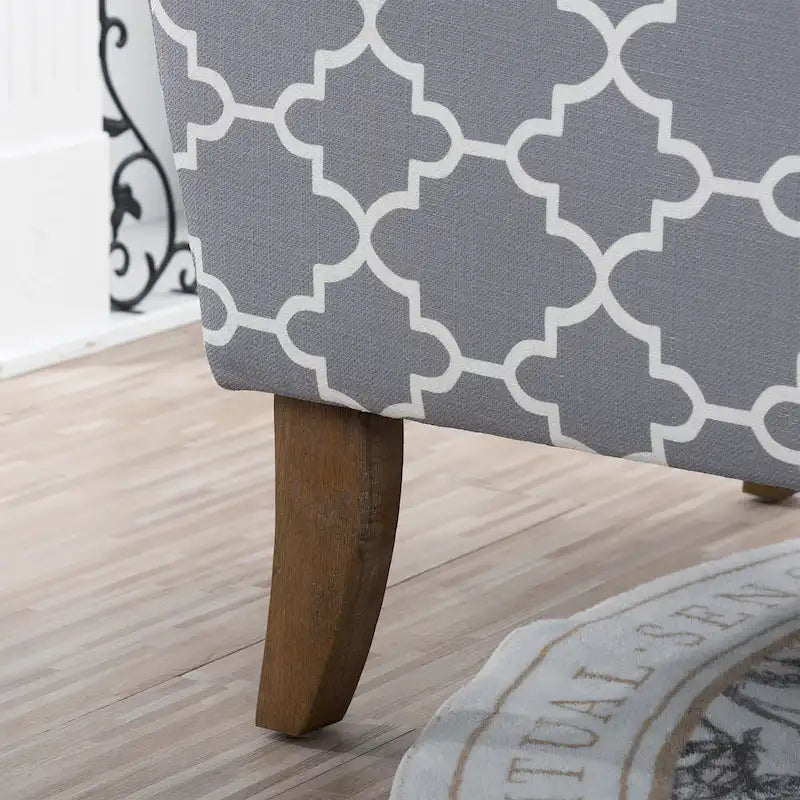 Modern Accent Chair for Living Room with Birch Legs and Comfortable Fabric Upholstery