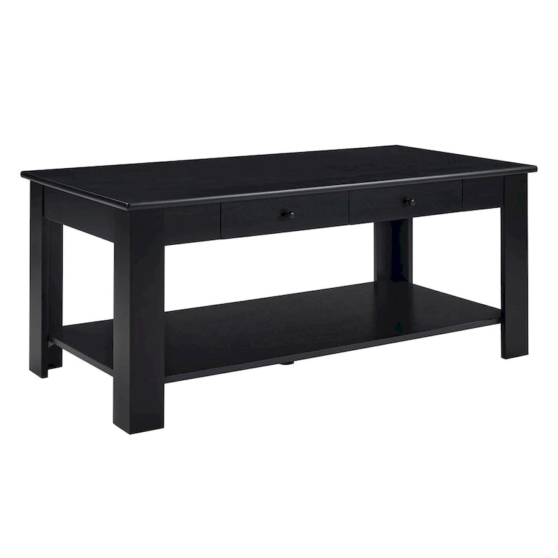 2 Drawer Coffee Table with Shelf