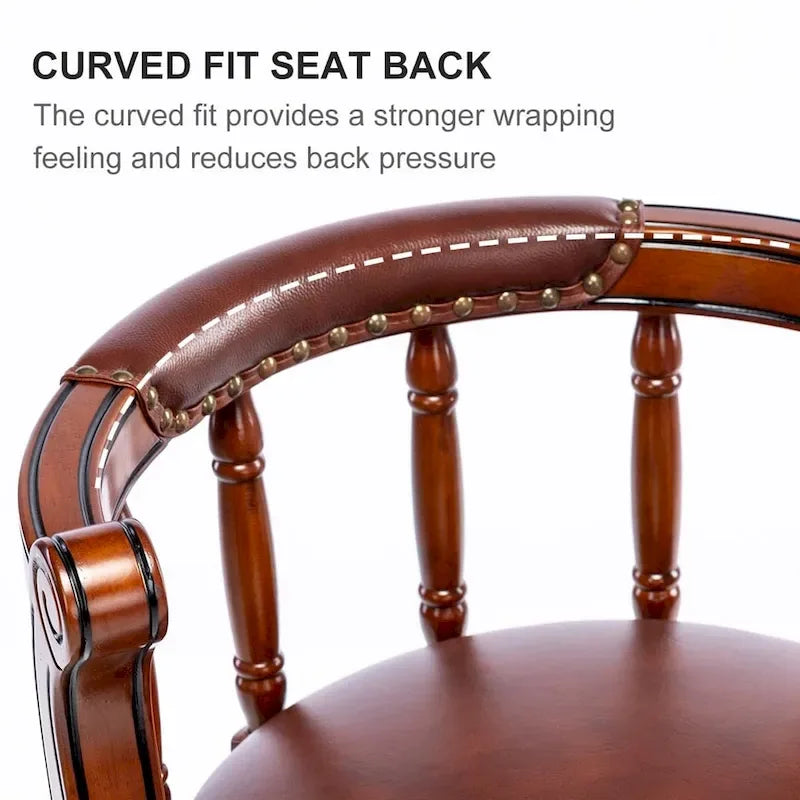 Leather Wooden Bar Stools
