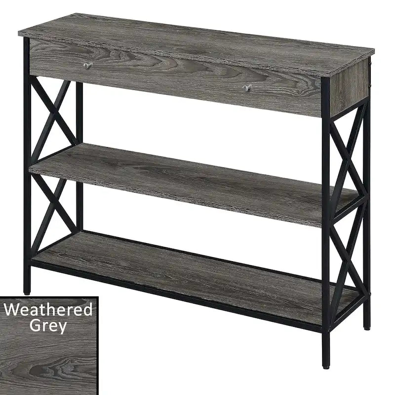 1 Drawer Console Table with Shelves