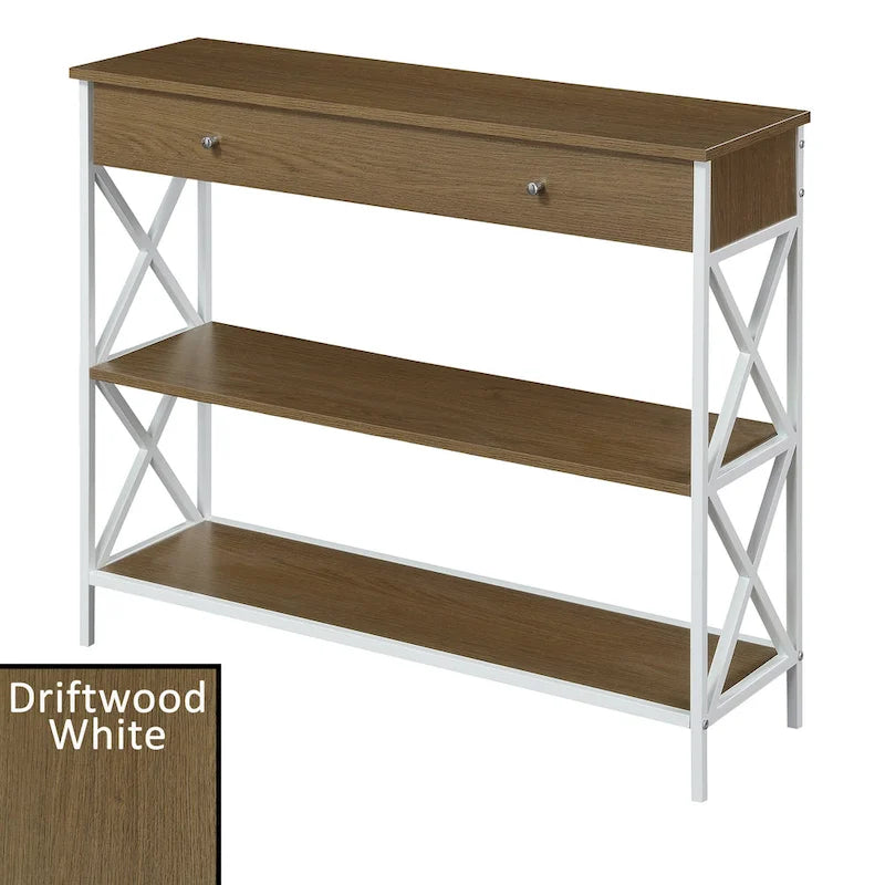 1 Drawer Console Table with Shelves