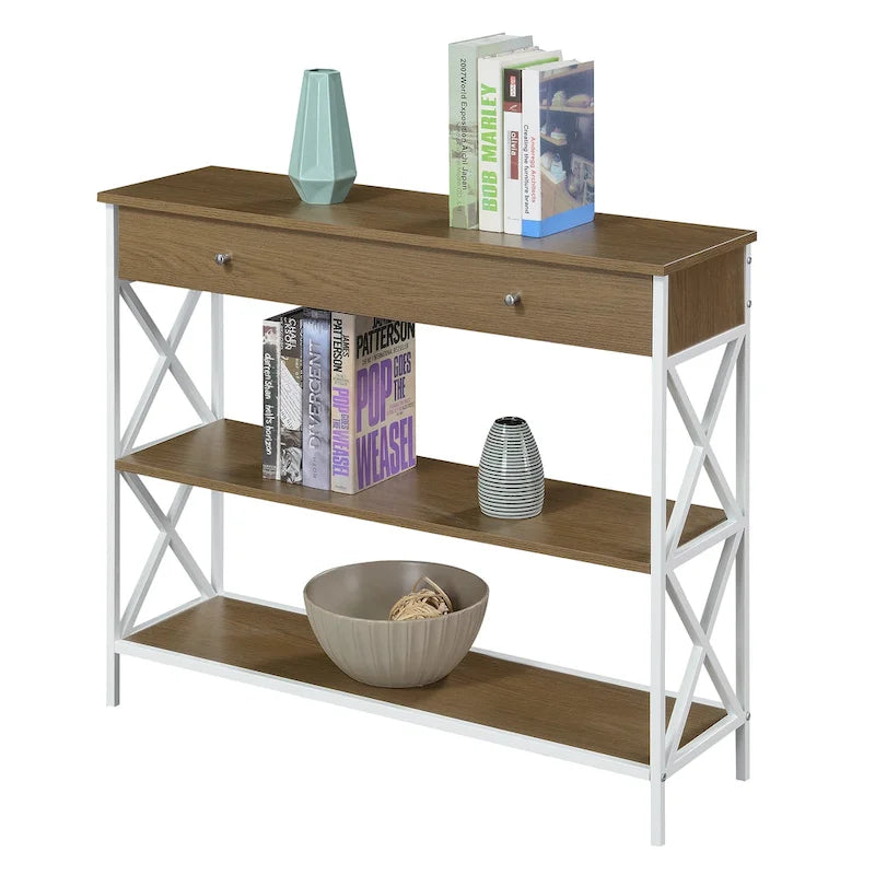1 Drawer Console Table with Shelves