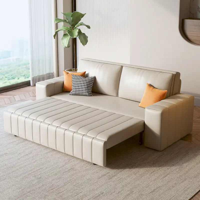 Modern Upholstered Loveseat Sleeper Sofa Bed with Storage