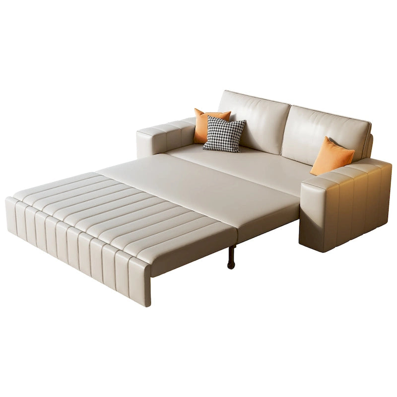 Modern Upholstered Loveseat Sleeper Sofa Bed with Storage