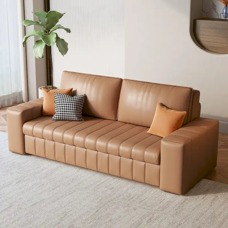 Modern Upholstered Loveseat Sleeper Sofa Bed with Storage