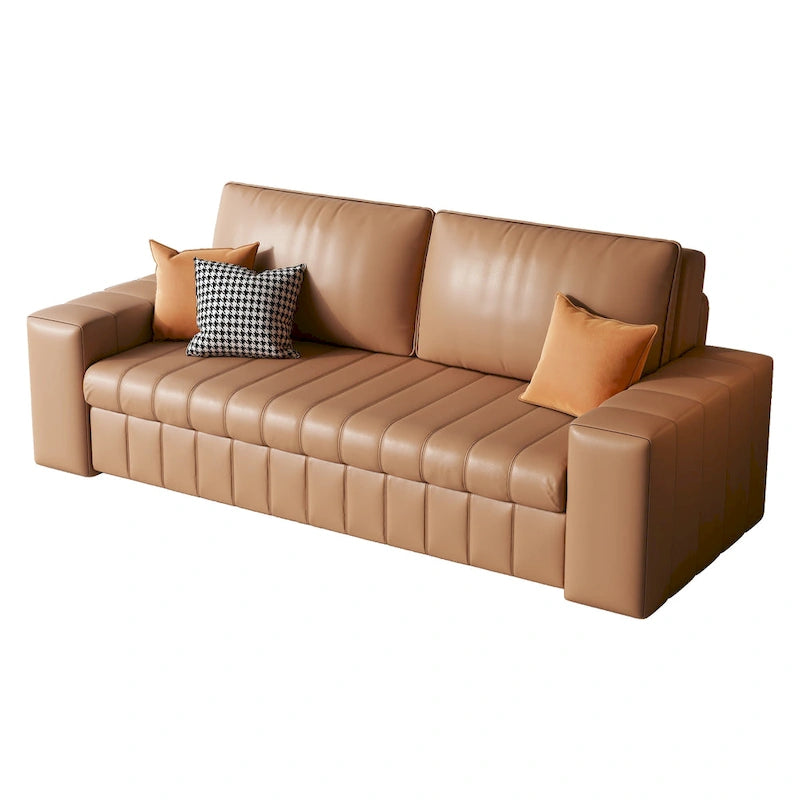 Modern Upholstered Loveseat Sleeper Sofa Bed with Storage