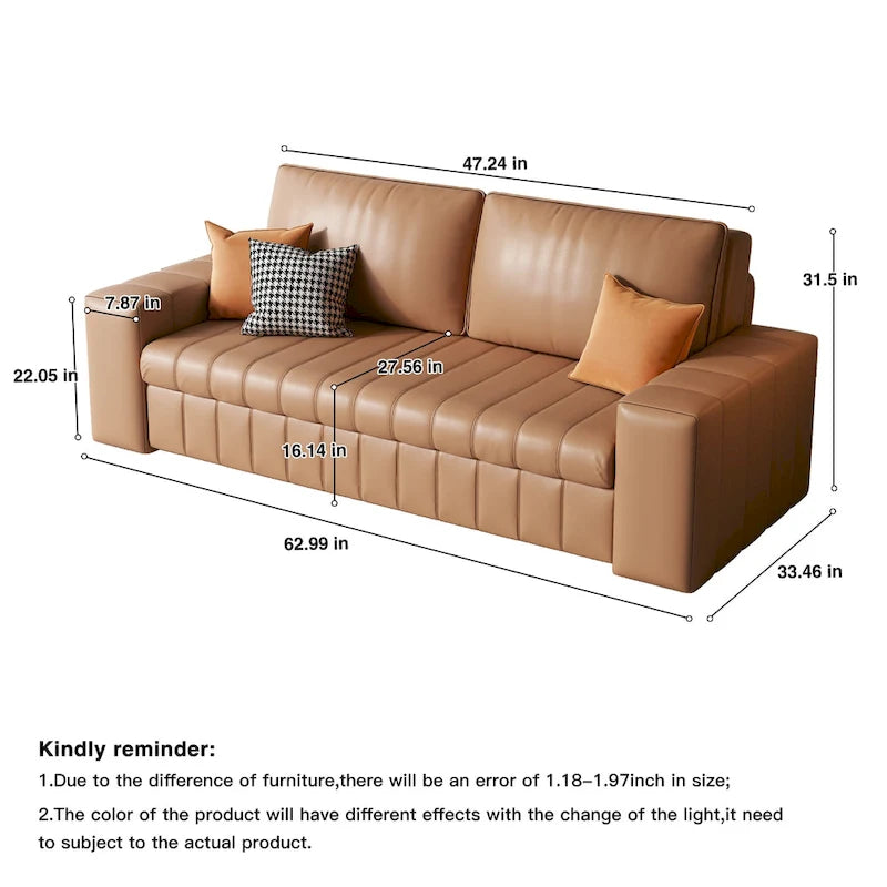 Modern Upholstered Loveseat Sleeper Sofa Bed with Storage
