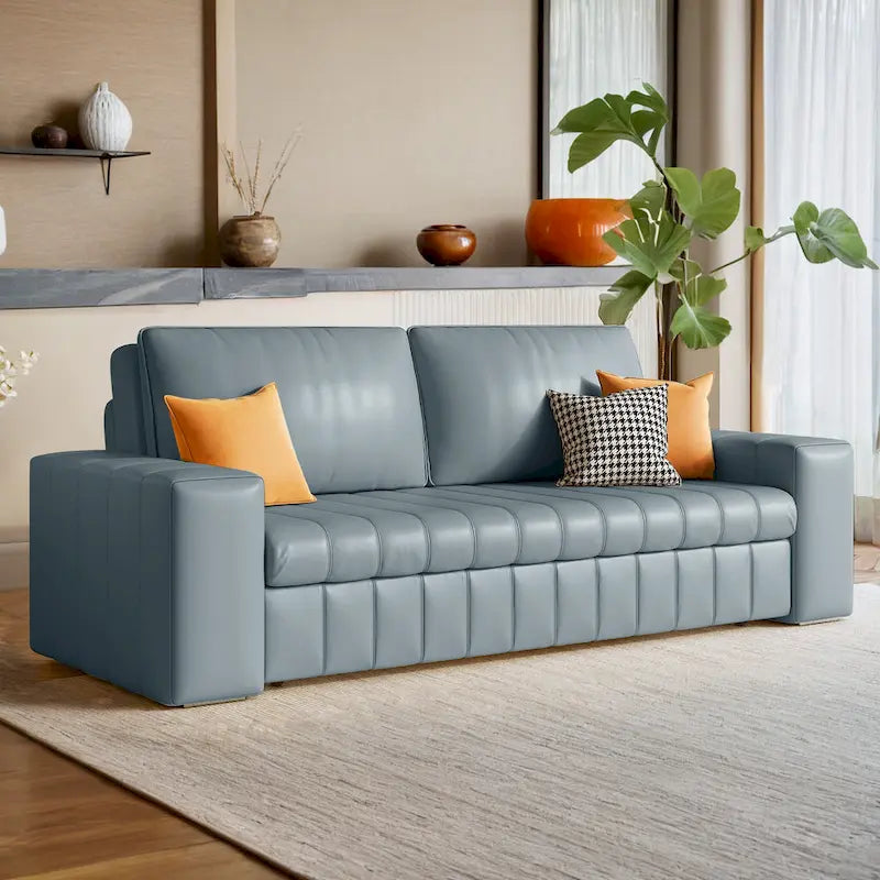 Modern Upholstered Loveseat Sleeper Sofa Bed with Storage