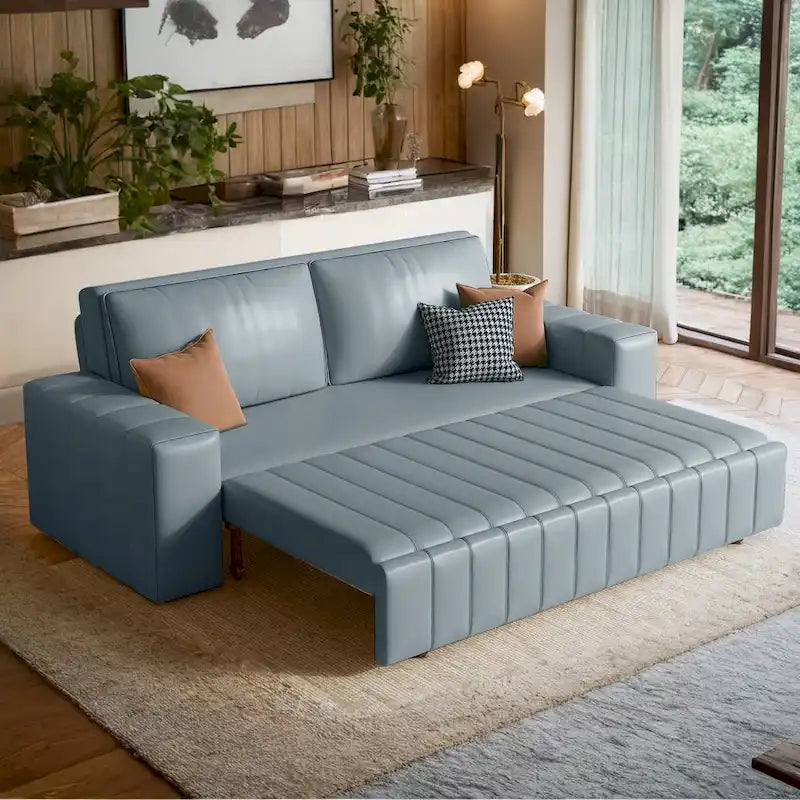 Modern Upholstered Loveseat Sleeper Sofa Bed with Storage