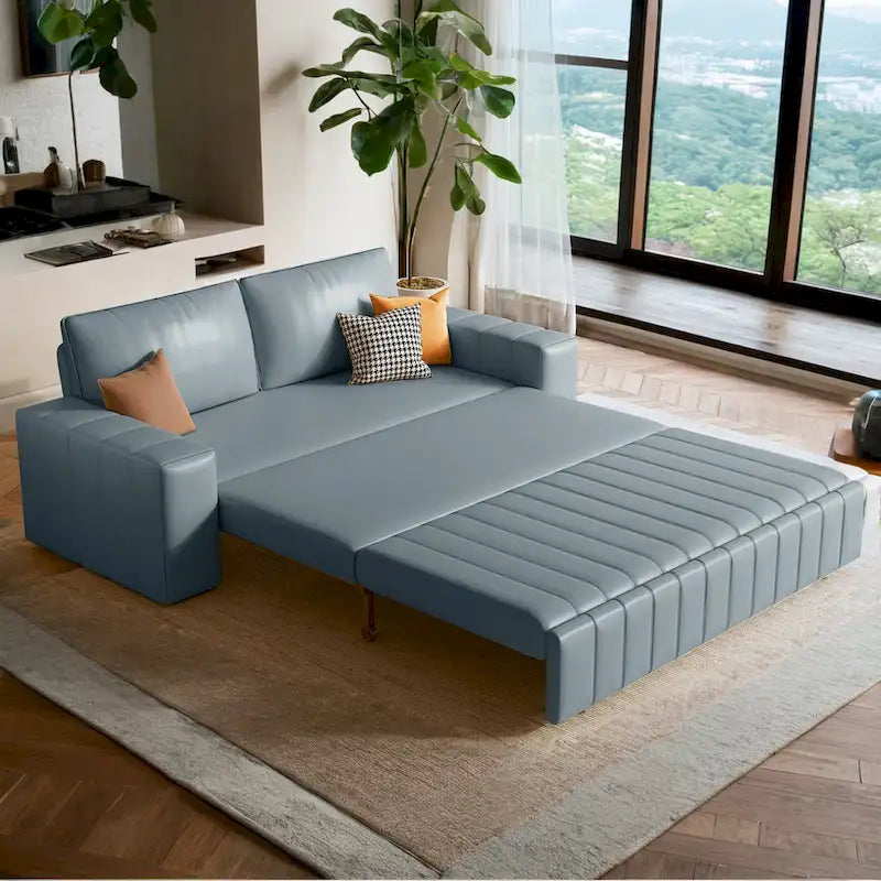 Modern Upholstered Loveseat Sleeper Sofa Bed with Storage