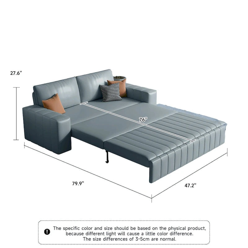 Modern Upholstered Loveseat Sleeper Sofa Bed with Storage
