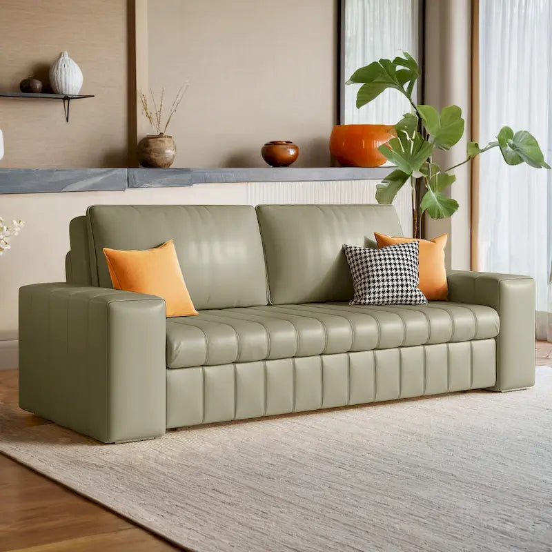 Modern Upholstered Loveseat Sleeper Sofa Bed with Storage