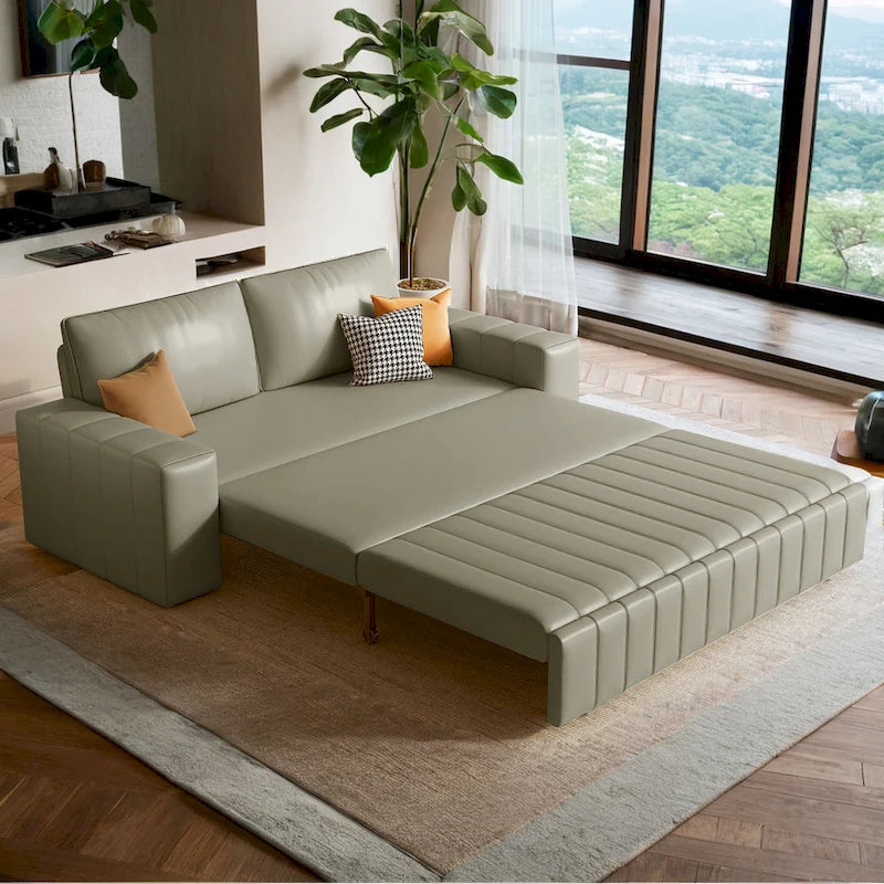 Modern Upholstered Loveseat Sleeper Sofa Bed with Storage