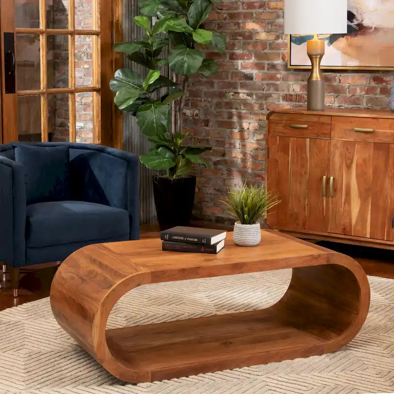 Mango Wood Cocktail Table - 51x23x18