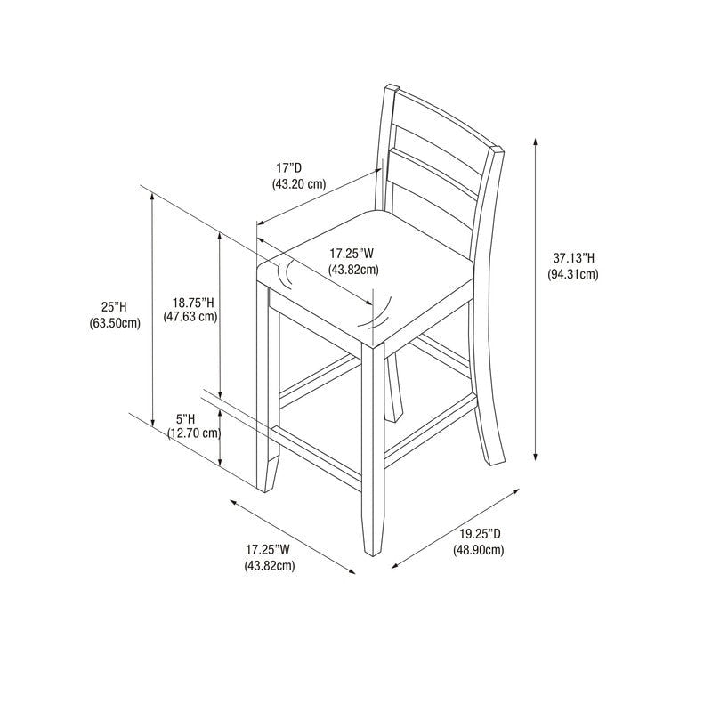 Espresso Wood Counter Stool