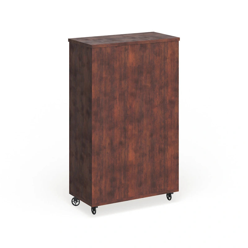Layson Transitional Walnut 5-shelf Mobile Cabinet