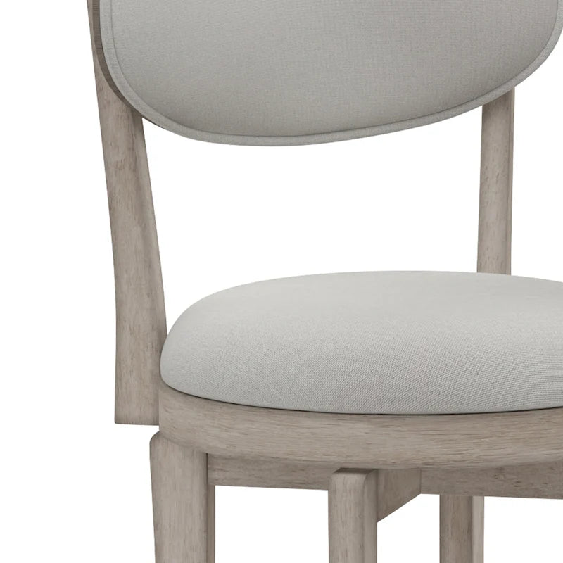 Wood Upholstered Swivel Counter Stool - 38.25H x 20W x 17.5D; Seat Height: 25.5H