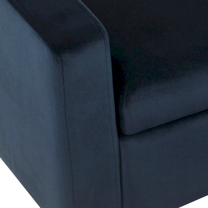 Velvet Storage Bench - Dark Navy
