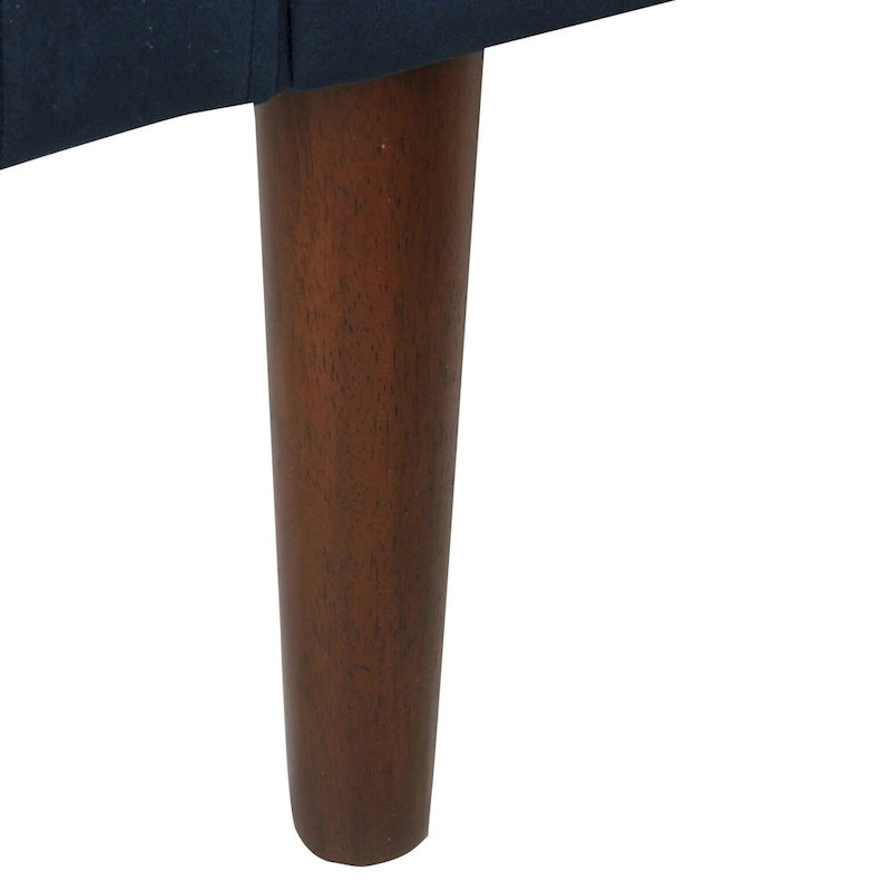 Velvet Storage Bench - Dark Navy