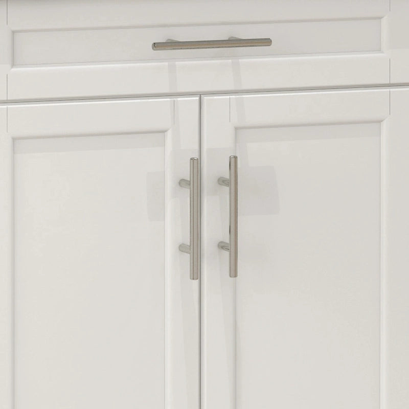 Kitchen Island on Wheels, Rolling Kitchen Cart with Stainless Steel Countertop, Drawer, Gray