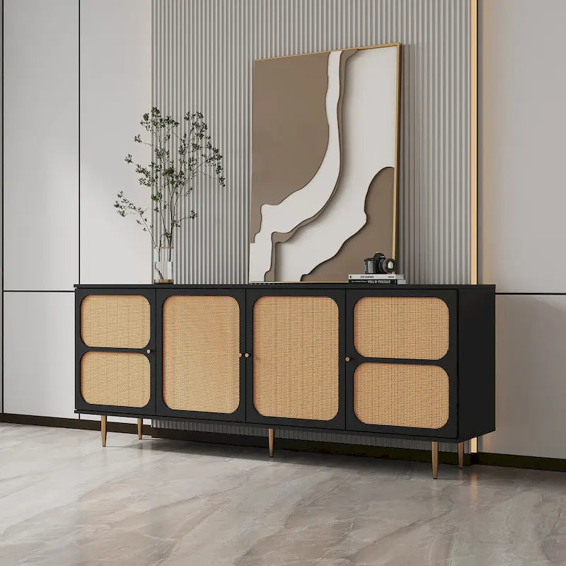 Rattan Sideboard Buffet Cabinet