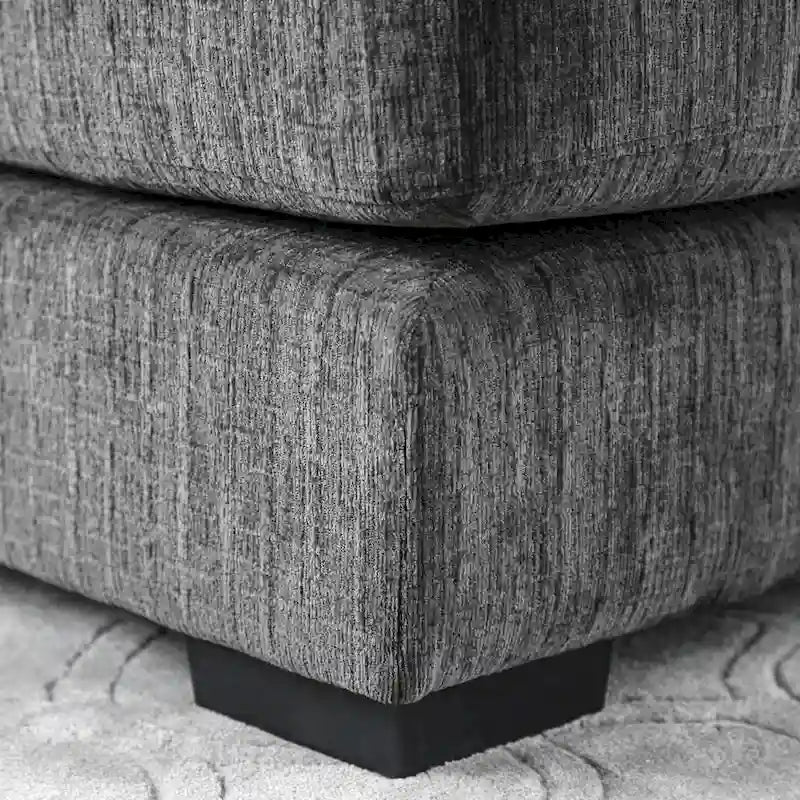 Contemporary Chenille Padded Cocktail Ottoman