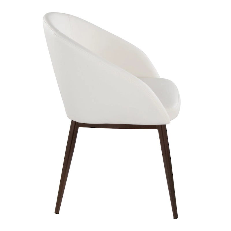 Upholstered Dining Chair with Copper Metal Legs
