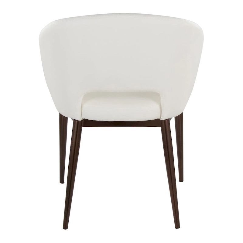 Upholstered Dining Chair with Copper Metal Legs
