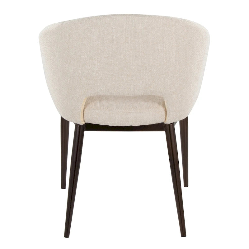Upholstered Dining Chair with Copper Metal Legs