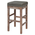 Bonded Leather Backless Counter Stool