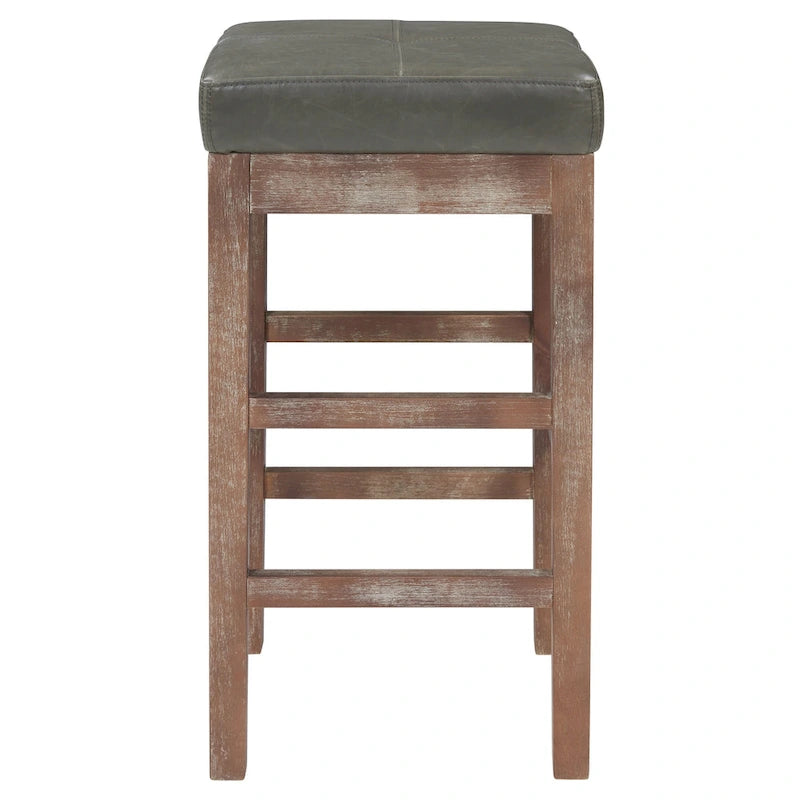 Bonded Leather Backless Counter Stool