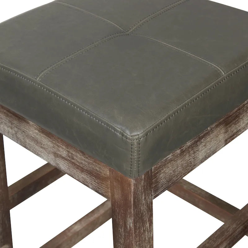 Bonded Leather Backless Counter Stool