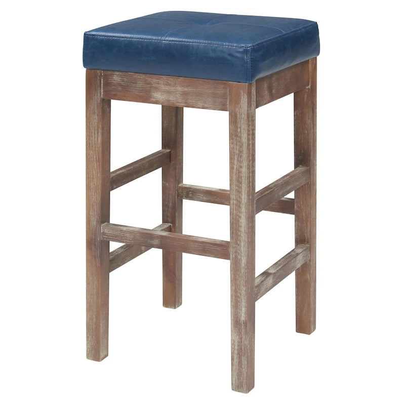 Bonded Leather Backless Counter Stool