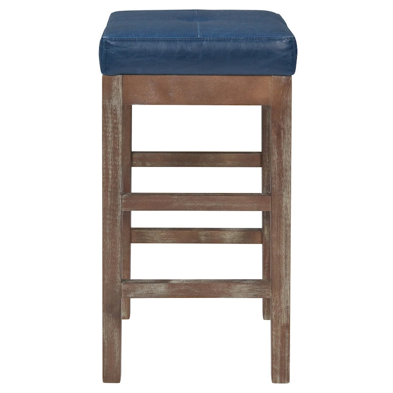 Bonded Leather Backless Counter Stool
