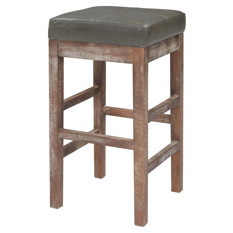 Bonded Leather Backless Counter Stool