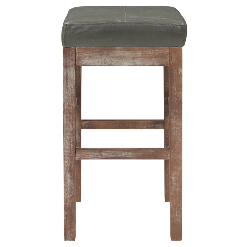 Bonded Leather Backless Counter Stool
