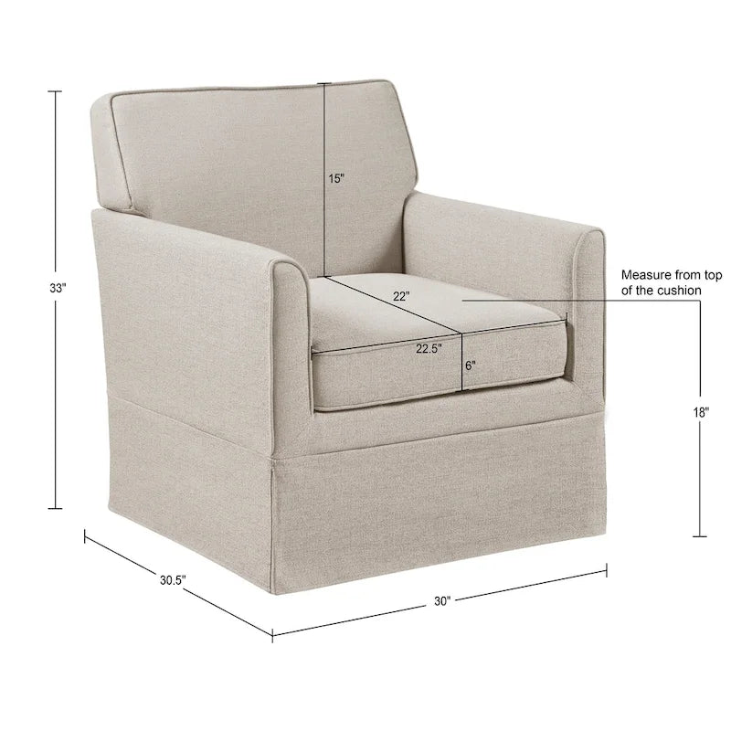 Slipcover Accent Armchair - 30W x 30.5D x 33H