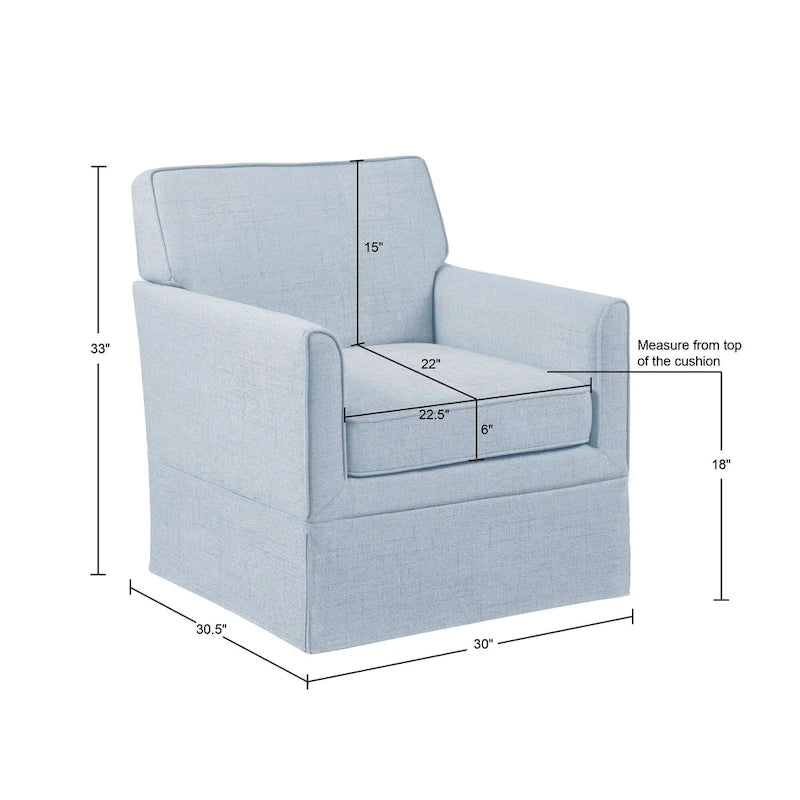 Slipcover Accent Armchair - 30W x 30.5D x 33H