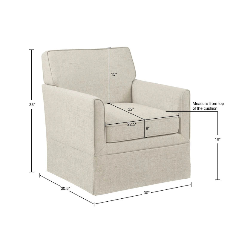 Slipcover Accent Armchair - 30W x 30.5D x 33H