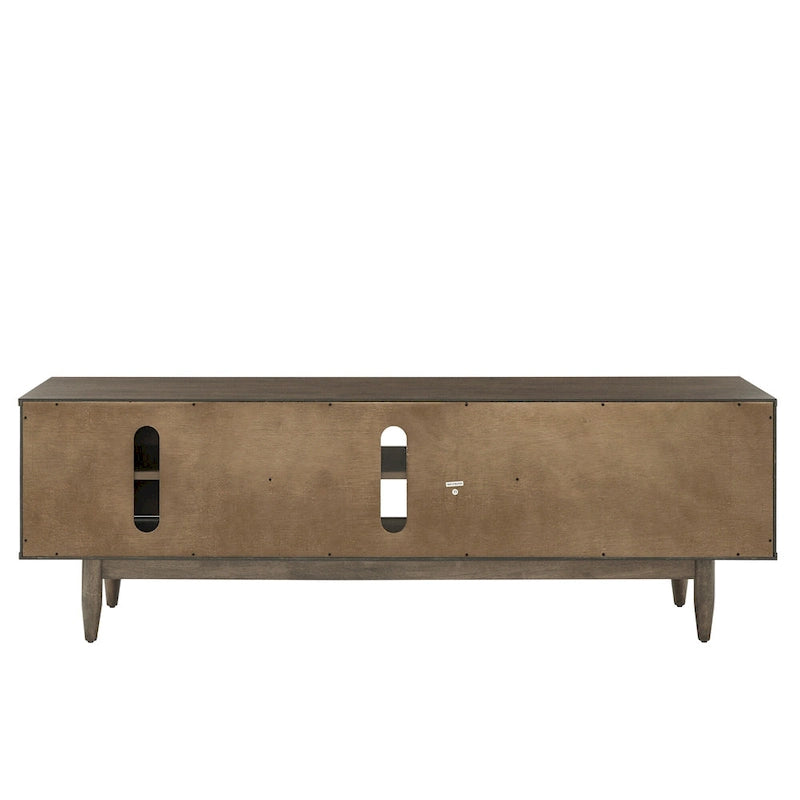 Mid-Century Wood 2-Drawer TV Stand