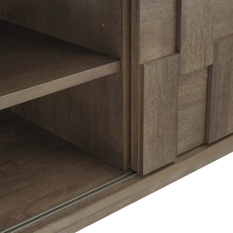 Mid-Century Wood 2-Drawer TV Stand