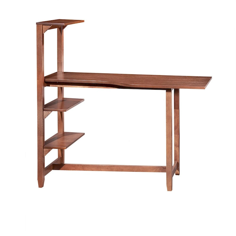 Contemporary 4-tier Bookshelf, Desk, and Faux Leather Desk Chair Study Set
