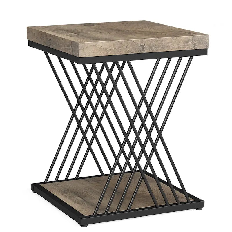 Square End Table,Mid-century Modern Bed Side Tables, Accent Table Living Room