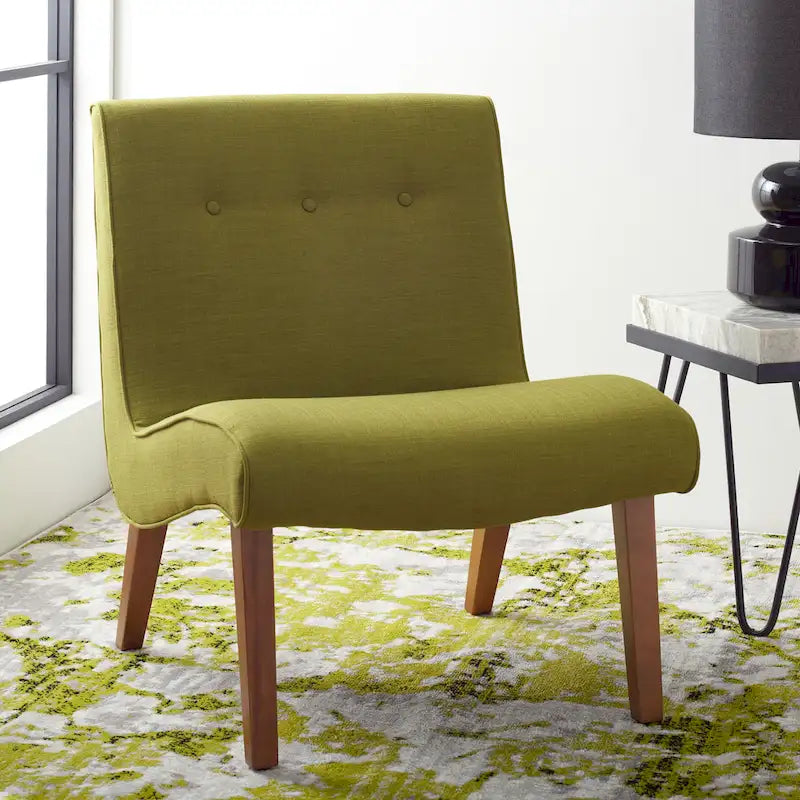 Mid-Century Forest Green Chair - 25.2 x 29.9 x 30.7 - 25Wx30Dx31H