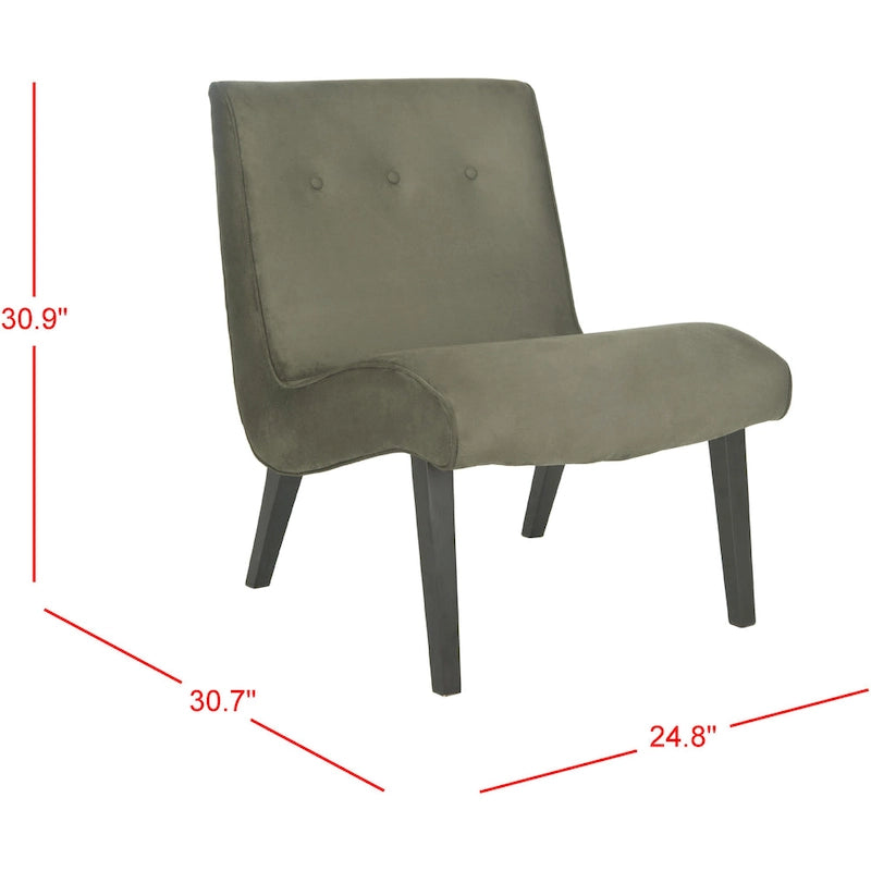Mid-Century Forest Green Chair - 25.2 x 29.9 x 30.7 - 25Wx30Dx31H