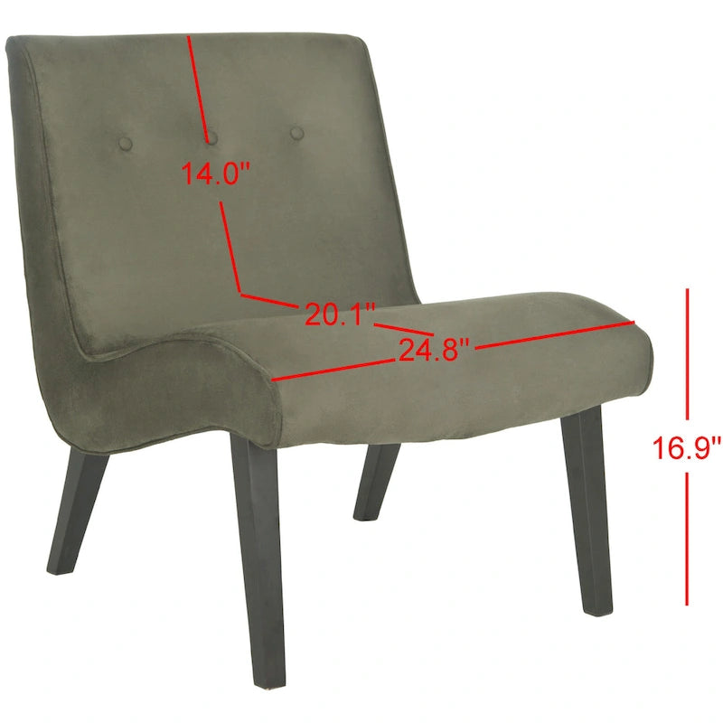 Mid-Century Forest Green Chair - 25.2 x 29.9 x 30.7 - 25Wx30Dx31H